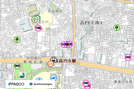 地図：ゆうゆう高円寺東館