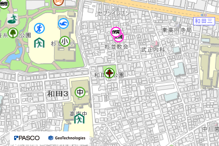 地図：和田北公園