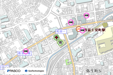 地図：佼成看護専門学校