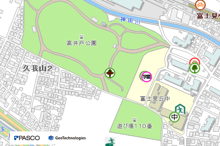 地図：都立高井戸公園