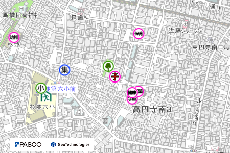 地図：高円寺子どもセンター