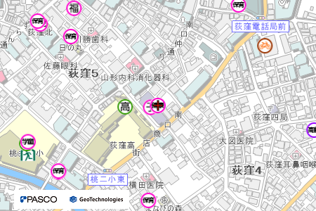 地図：荻窪子どもセンター