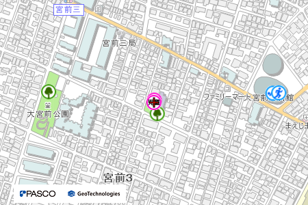 地図：宮前北児童館