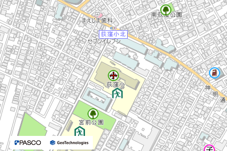地図：荻窪小学校