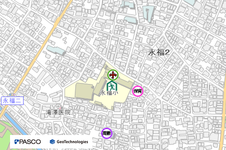 地図：永福小学校
