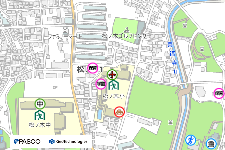 地図：松ノ木小学校