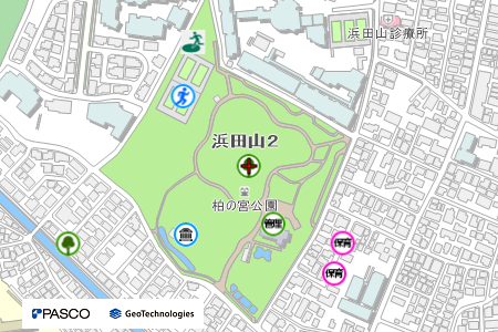 地図：柏の宮公園
