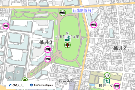 地図：桃井原っぱ公園