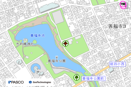 地図：善福寺公園サービスセンター