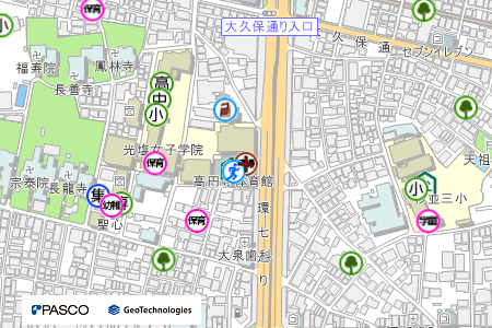 地図：杉並清掃事務所高円寺車庫