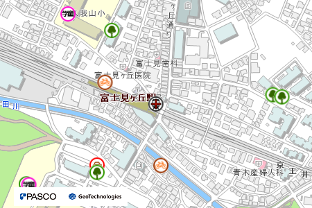 地図：京王井の頭線富士見ケ丘駅