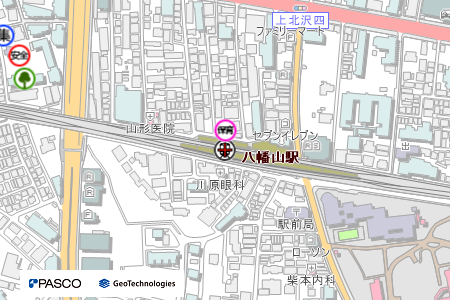地図：京王線八幡山駅